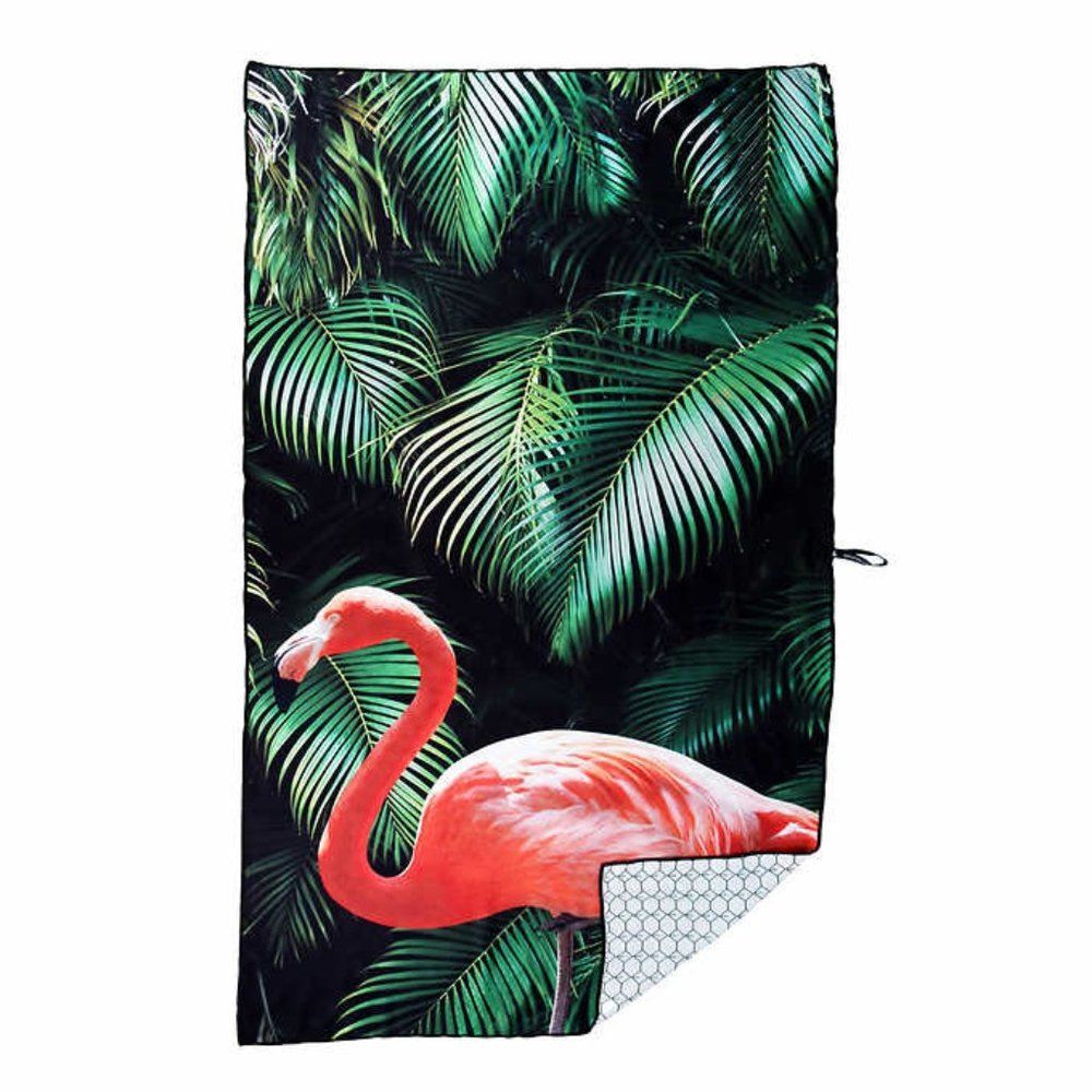 Whitley Willows Reversible Microfiber Printed Beach Towels 35" x 70" - Flamingo